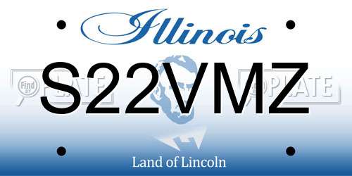 S22VMZ Illinois License Plate