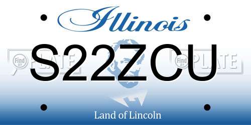 S22ZCU Illinois License Plate
