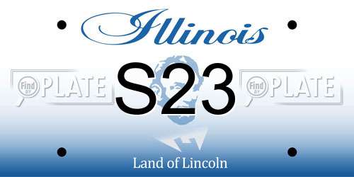 S23 Illinois License Plate
