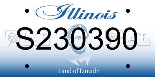 S230390 Illinois License Plate