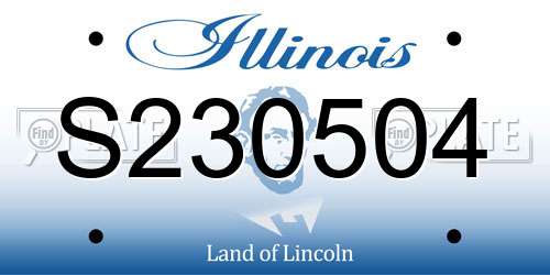 S230504 Illinois License Plate