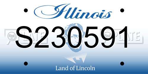 S230591 Illinois License Plate