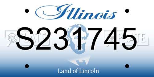 S231745 Illinois License Plate