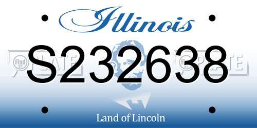 S232638 Illinois License Plate