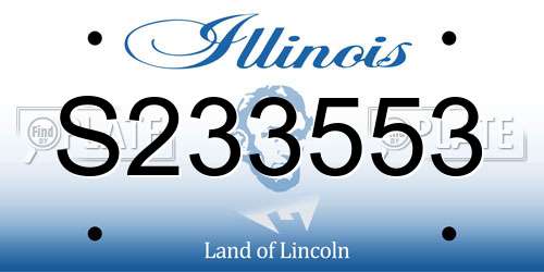 S233553 Illinois License Plate