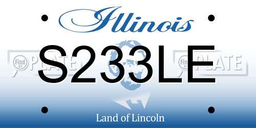 S233LE Illinois License Plate