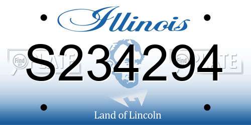 S234294 Illinois License Plate