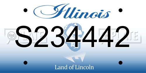 S234442 Illinois License Plate