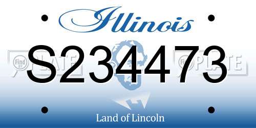 S234473 Illinois License Plate