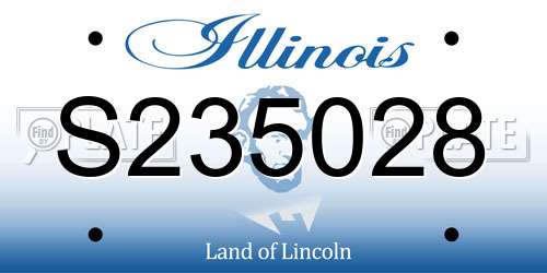 S235028 Illinois License Plate