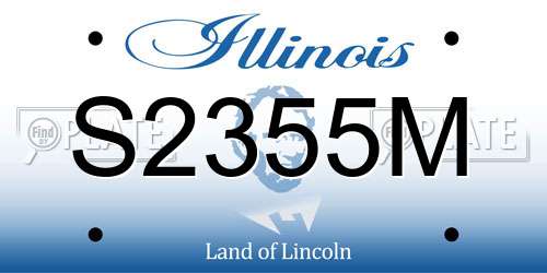 S2355M Illinois License Plate