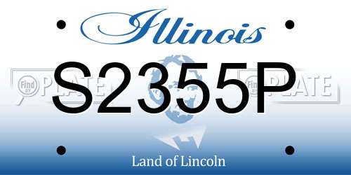 S2355P Illinois License Plate