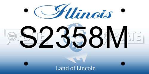 S2358M Illinois License Plate