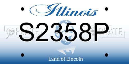 S2358P Illinois License Plate