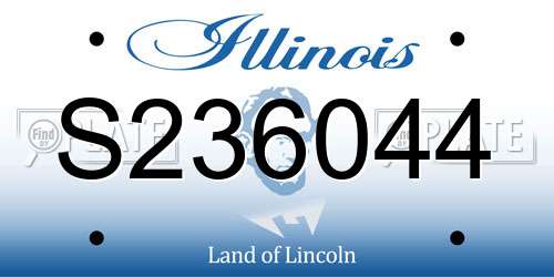 S236044 Illinois License Plate