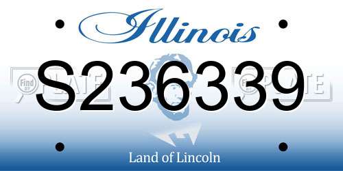 S236339 Illinois License Plate