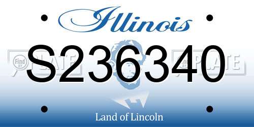 S236340 Illinois License Plate