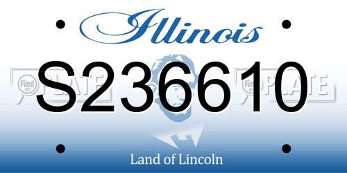 S236610 Illinois License Plate