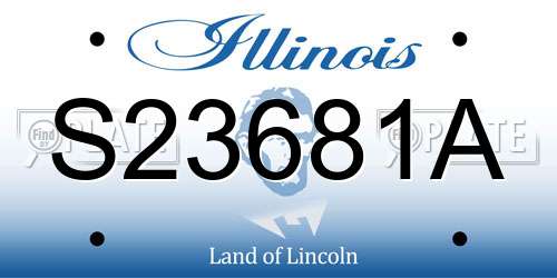 S23681A Illinois License Plate
