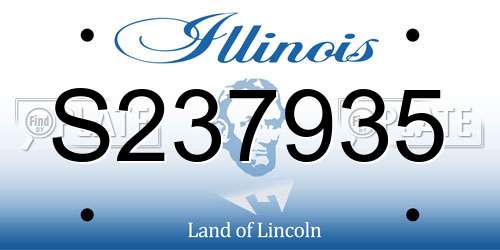 S237935 Illinois License Plate