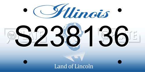 S238136 Illinois License Plate