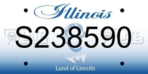 S238590 Illinois License Plate