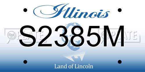 S2385M Illinois License Plate
