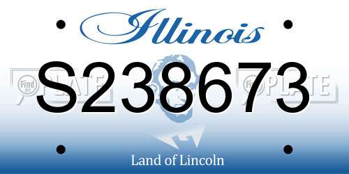 S238673 Illinois License Plate