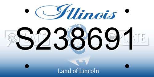 S238691 Illinois License Plate