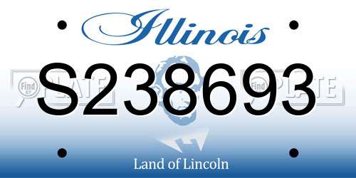 S238693 Illinois License Plate