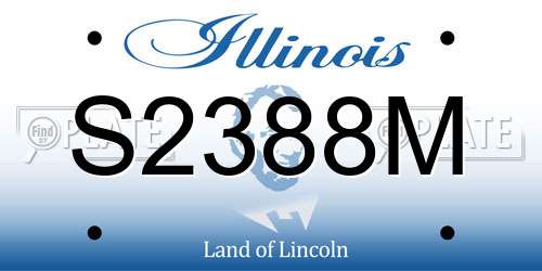 S2388M Illinois License Plate