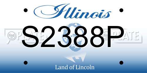 S2388P Illinois License Plate