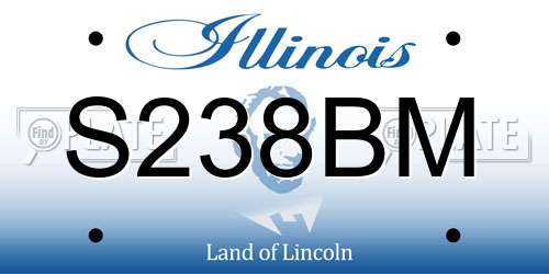 S238BM Illinois License Plate