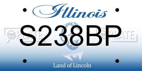 S238BP Illinois License Plate