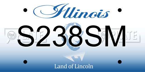 S238SM Illinois License Plate