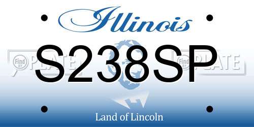S238SP Illinois License Plate