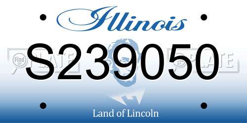 S239050 Illinois License Plate