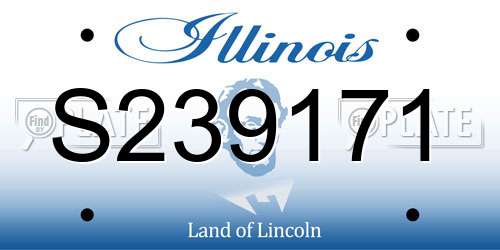 S239171 Illinois License Plate