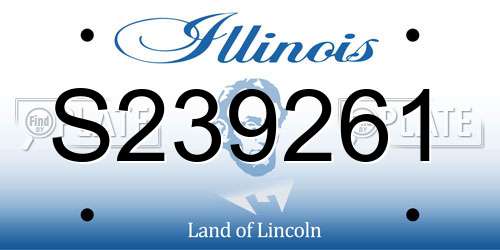 S239261 Illinois License Plate