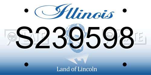 S239598 Illinois License Plate