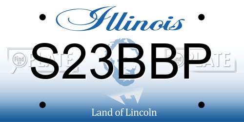 S23BBP Illinois License Plate