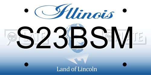 S23BSM Illinois License Plate