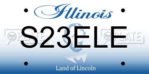 S23ELE Illinois License Plate
