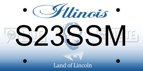 S23SSM Illinois License Plate