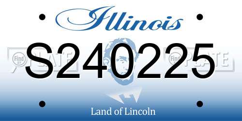 S240225 Illinois License Plate