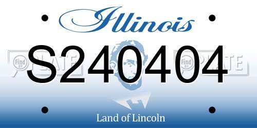 S240404 Illinois License Plate