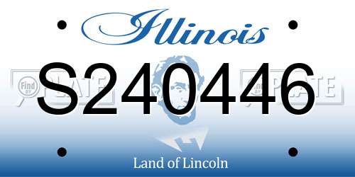 S240446 Illinois License Plate