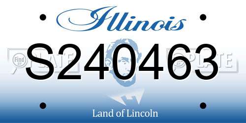 S240463 Illinois License Plate