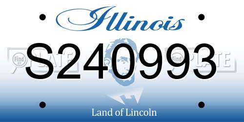 S240993 Illinois License Plate