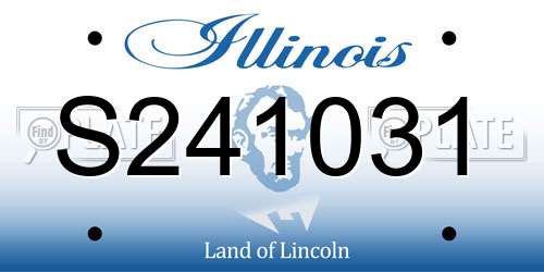 S241031 Illinois License Plate